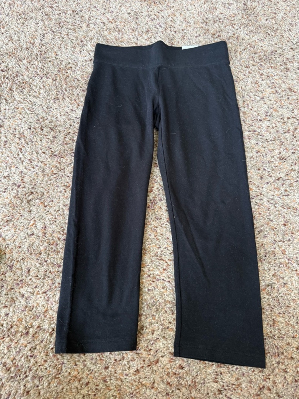 Women's Black Stretch Knit Capri Pants -